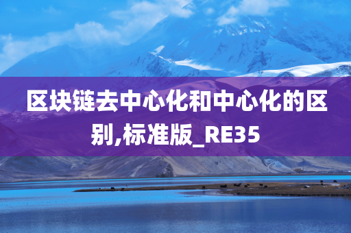 区块链去中心化和中心化的区别,标准版_RE35