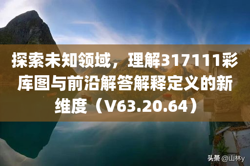 探索未知领域，理解317111彩库图与前沿解答解释定义的新维度（V63.20.64）