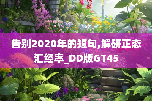 告别2020年的短句,解研正态汇经率_DD版GT45