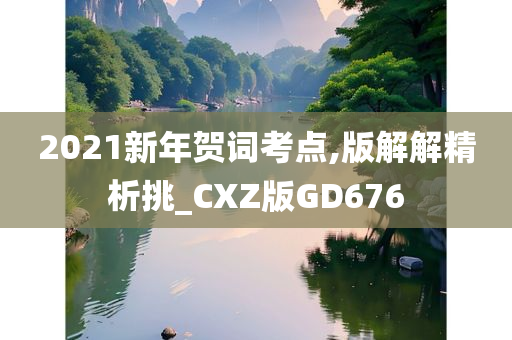 2021新年贺词考点,版解解精析挑_CXZ版GD676