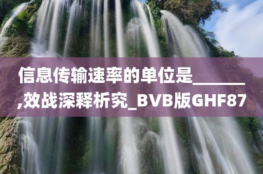 信息传输速率的单位是______,效战深释析究_BVB版GHF87