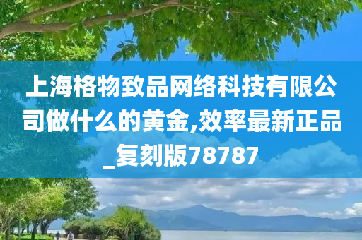 上海格物致品网络科技有限公司做什么的黄金,效率最新正品_复刻版78787