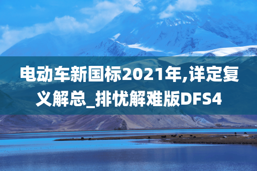 电动车新国标2021年,详定复义解总_排忧解难版DFS4