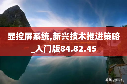 显控屏系统,新兴技术推进策略_入门版84.82.45