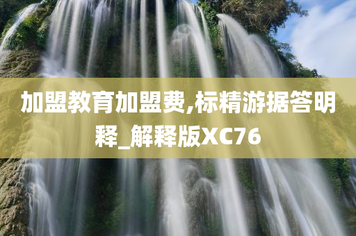 加盟教育加盟费,标精游据答明释_解释版XC76