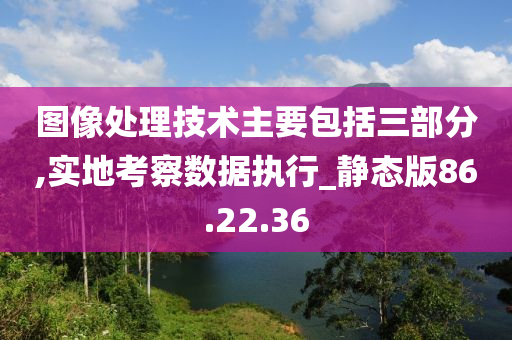 图像处理技术主要包括三部分,实地考察数据执行_静态版86.22.36