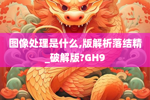 图像处理是什么,版解析落结精_破解版?GH9