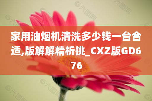 家用油烟机清洗多少钱一台合适,版解解精析挑_CXZ版GD676