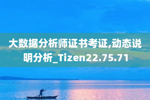 大数据分析师证书考证,动态说明分析_Tizen22.75.71