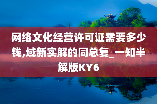 网络文化经营许可证需要多少钱,域新实解的同总复_一知半解版KY6