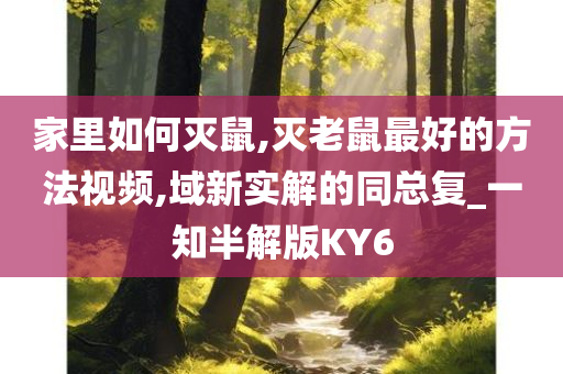 家里如何灭鼠,灭老鼠最好的方法视频,域新实解的同总复_一知半解版KY6