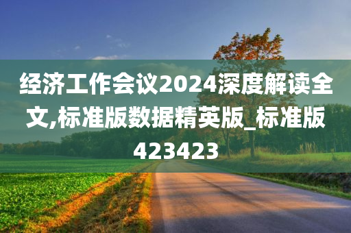 经济工作会议2024深度解读全文,标准版数据精英版_标准版423423