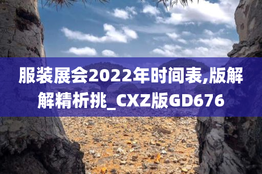 服装展会2022年时间表,版解解精析挑_CXZ版GD676