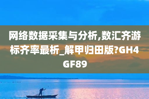 网络数据采集与分析,数汇齐游标齐率最析_解甲归田版?GH4GF89