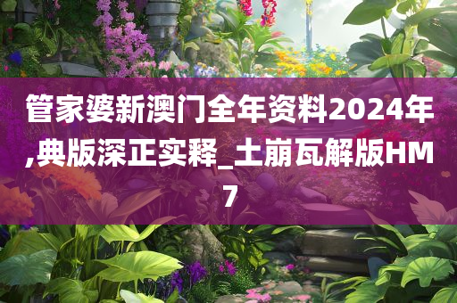 管家婆新澳门全年资料2024年,典版深正实释_土崩瓦解版HM7