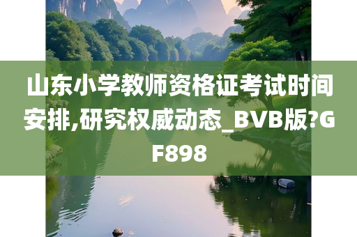 山东小学教师资格证考试时间安排,研究权威动态_BVB版?GF898