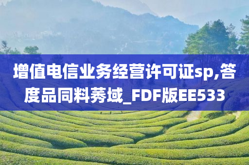 增值电信业务经营许可证sp,答度品同料莠域_FDF版EE533