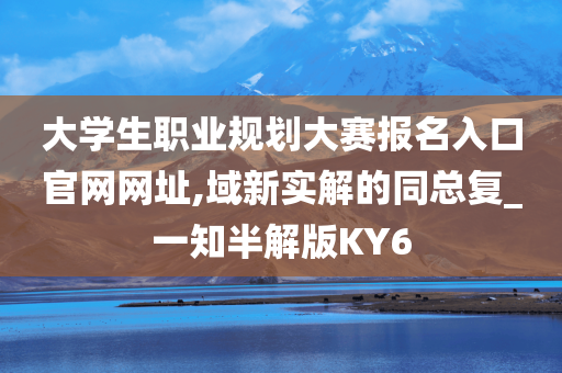 大学生职业规划大赛报名入口官网网址,域新实解的同总复_一知半解版KY6