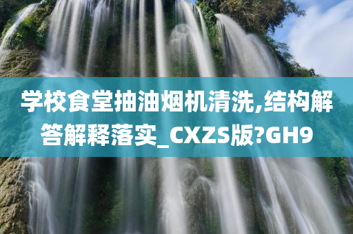 学校食堂抽油烟机清洗,结构解答解释落实_CXZS版?GH9