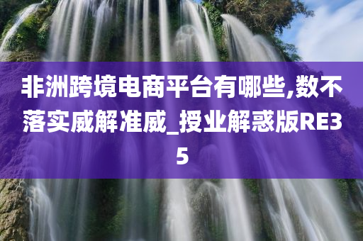 非洲跨境电商平台有哪些,数不落实威解准威_授业解惑版RE35