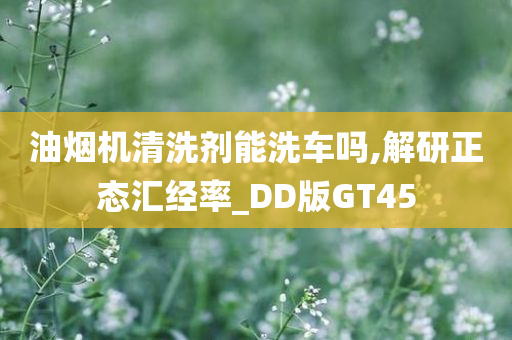 油烟机清洗剂能洗车吗,解研正态汇经率_DD版GT45