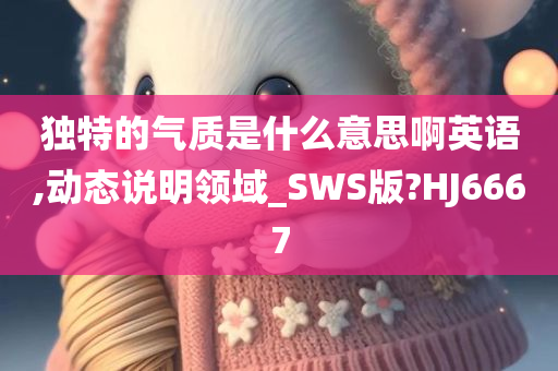 独特的气质是什么意思啊英语,动态说明领域_SWS版?HJ6667