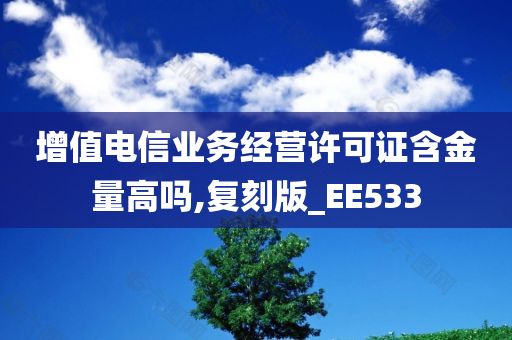 增值电信业务经营许可证含金量高吗,复刻版_EE533