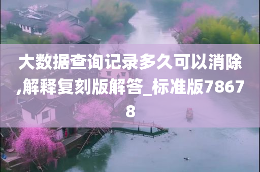 大数据查询记录多久可以消除,解释复刻版解答_标准版78678