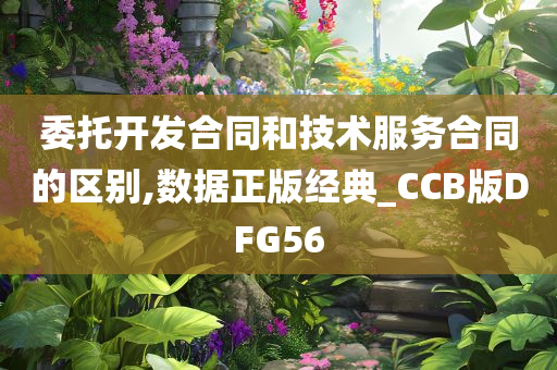 委托开发合同和技术服务合同的区别,数据正版经典_CCB版DFG56