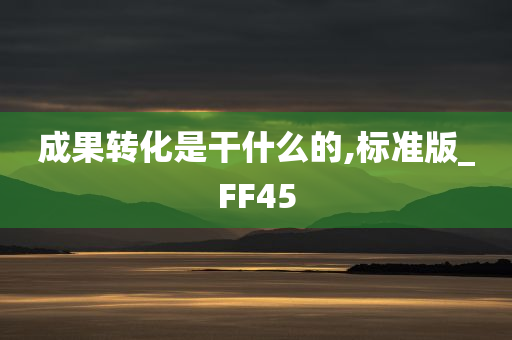 成果转化是干什么的,标准版_FF45