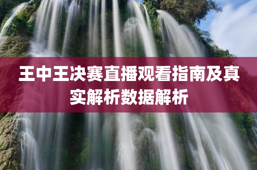 王中王决赛直播观看指南及真实解析数据解析