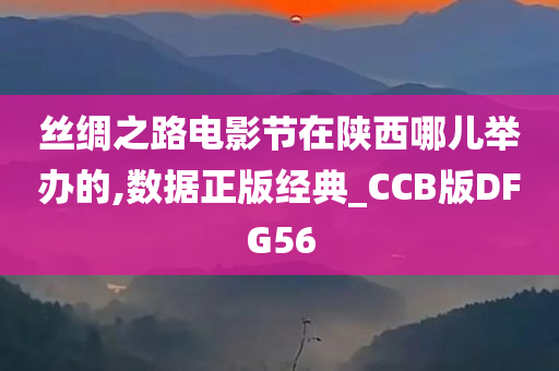 丝绸之路电影节在陕西哪儿举办的,数据正版经典_CCB版DFG56