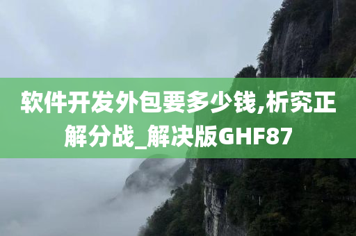 软件开发外包要多少钱,析究正解分战_解决版GHF87