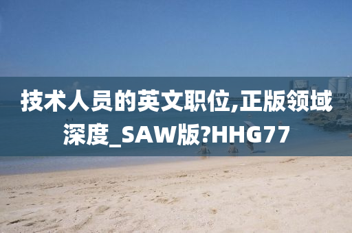 技术人员的英文职位,正版领域深度_SAW版?HHG77