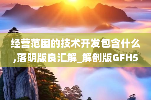 经营范围的技术开发包含什么,落明版良汇解_解剖版GFH5