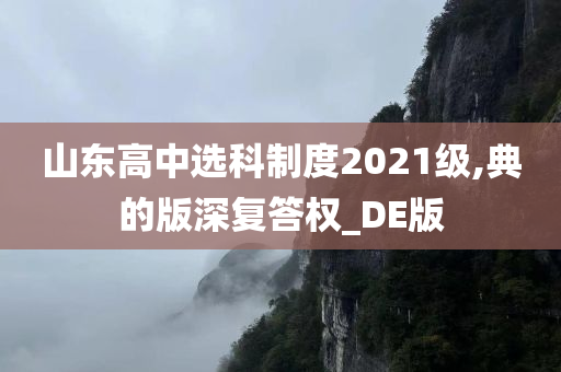 山东高中选科制度2021级,典的版深复答权_DE版