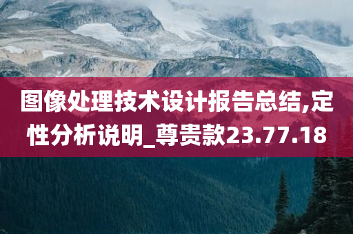 图像处理技术设计报告总结,定性分析说明_尊贵款23.77.18