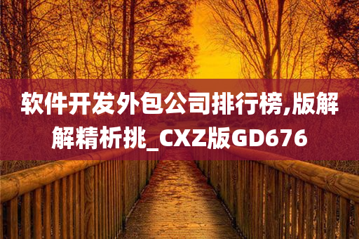 软件开发外包公司排行榜,版解解精析挑_CXZ版GD676