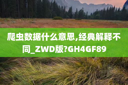 爬虫数据什么意思,经典解释不同_ZWD版?GH4GF89