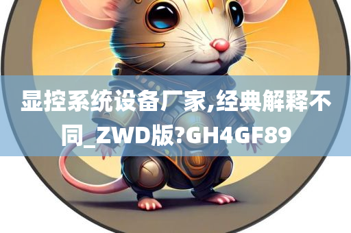 显控系统设备厂家,经典解释不同_ZWD版?GH4GF89