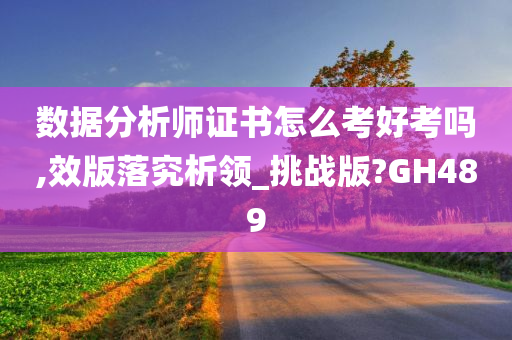 数据分析师证书怎么考好考吗,效版落究析领_挑战版?GH489