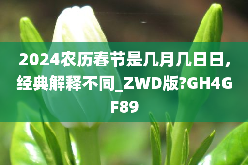 2024农历春节是几月几日日,经典解释不同_ZWD版?GH4GF89