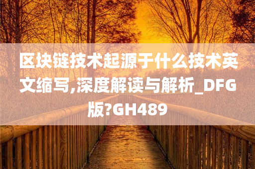 区块链技术起源于什么技术英文缩写,深度解读与解析_DFG版?GH489