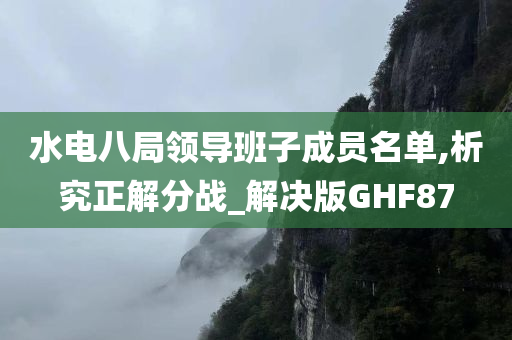 水电八局领导班子成员名单,析究正解分战_解决版GHF87