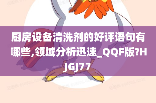 厨房设备清洗剂的好评语句有哪些,领域分析迅速_QQF版?HJGJ77