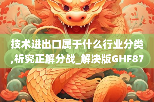 技术进出口属于什么行业分类,析究正解分战_解决版GHF87