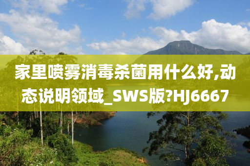 家里喷雾消毒杀菌用什么好,动态说明领域_SWS版?HJ6667