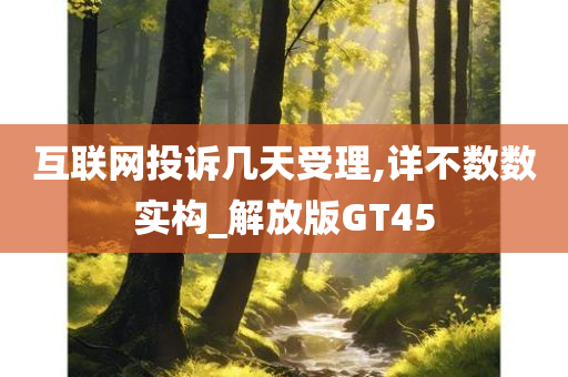 互联网投诉几天受理,详不数数实构_解放版GT45