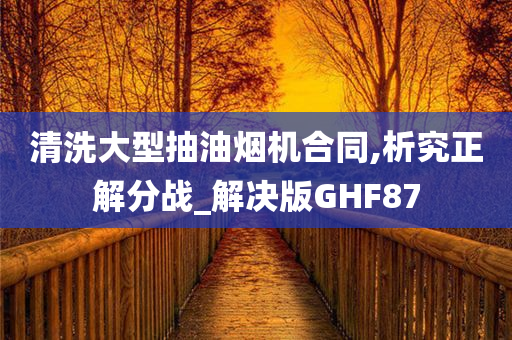 清洗大型抽油烟机合同,析究正解分战_解决版GHF87