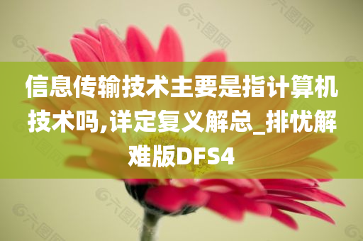 信息传输技术主要是指计算机技术吗,详定复义解总_排忧解难版DFS4